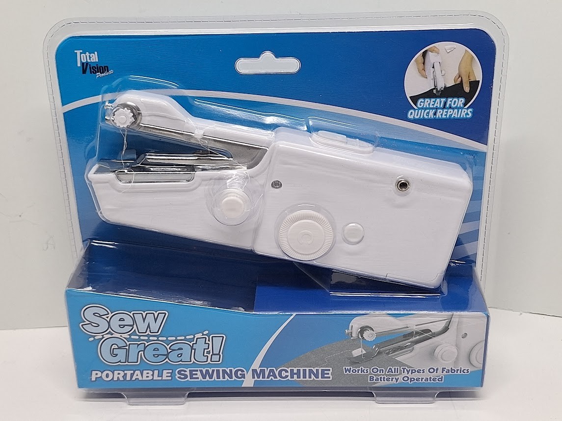 Sew Great Portable Sewing Machine by Total Vision Products Battery Operated