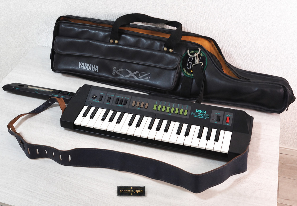 Yamaha KX5 Vintage Shoulder Keyboard MIDI Controller Working Case Strap Japan