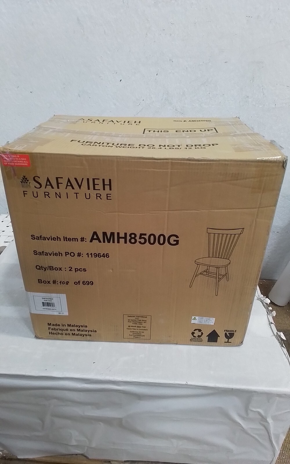 Safavieh PARKER SPINDEL SIDE CHAIR, Reduced Price 2172731153 AMH8500G