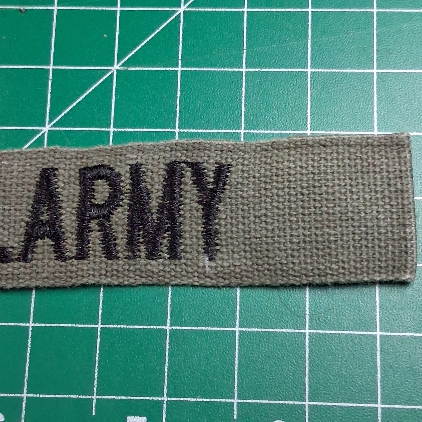 US Army Black Embroidered Tape Military Patch