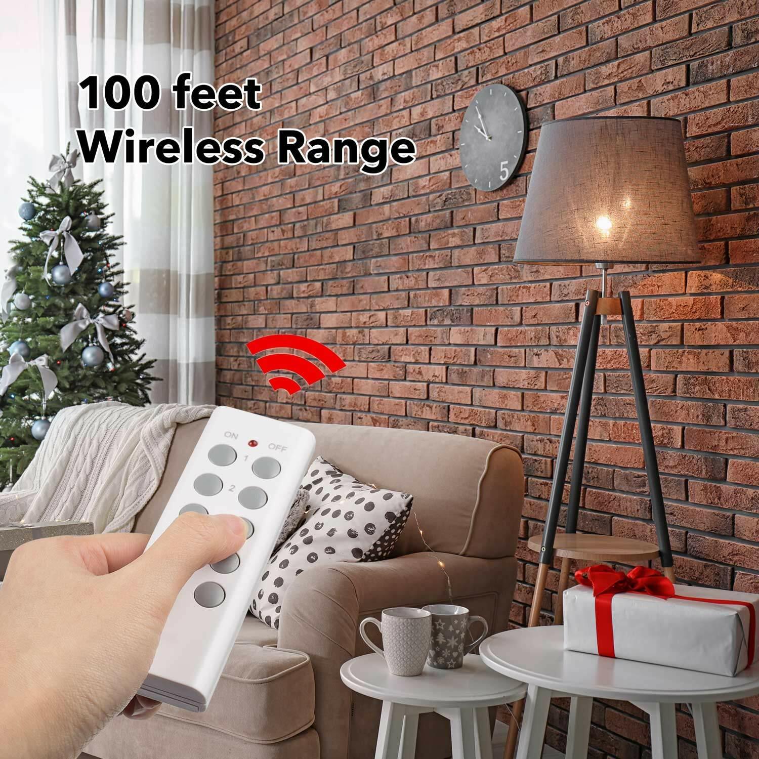 BN-LINK Wireless Remote Control Outlet Switch Power Plug In for lights LED bulbs