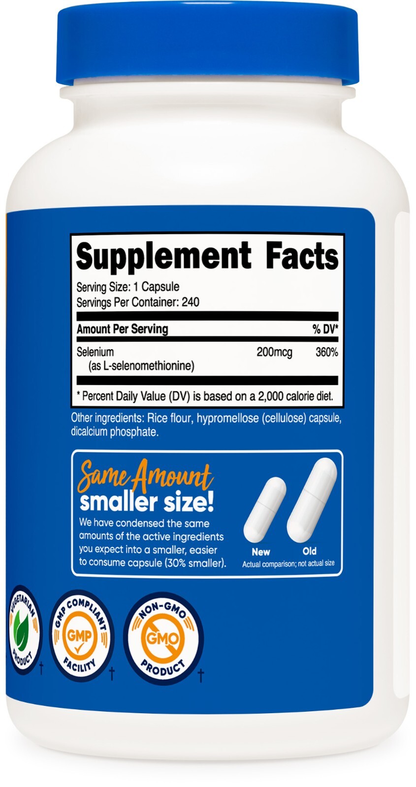 Nutricost Selenium 200mcg, 240 Vegetarian Capsules
