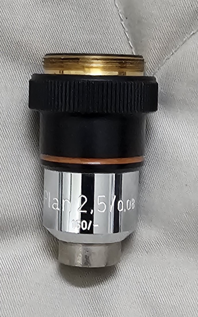 Zeiss Plan 2.5x/0.08 160/- Microscope Objective - Good Condition