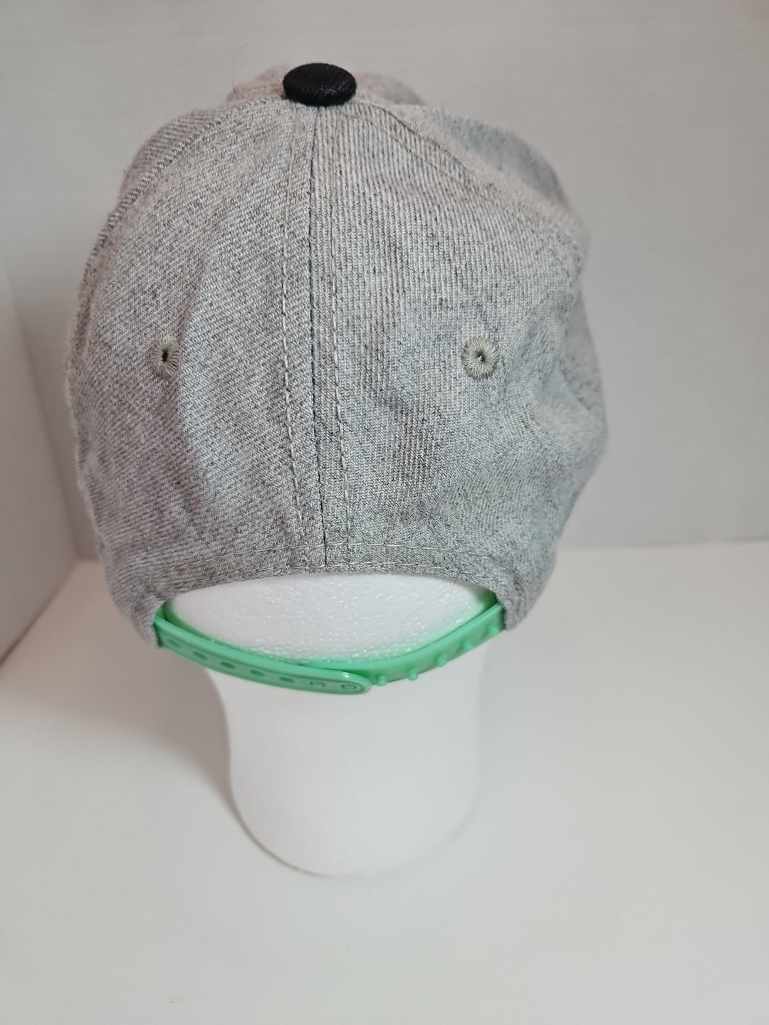 Mountain Dew Large Logo Snap Back Hat Cap Grey Flat Brim 2015 FLAWED