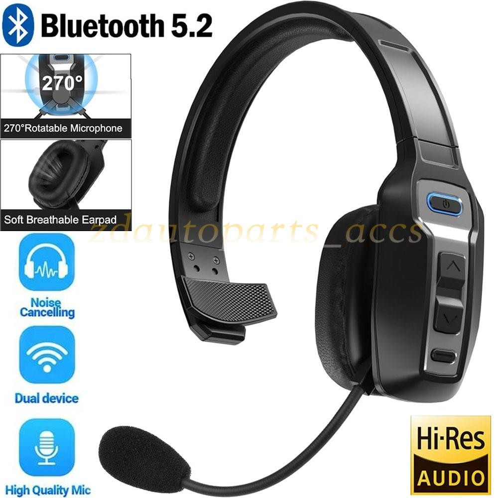 Wireless Trucker Bluetooth Headset with Microphone, for Home Office Remote Work
