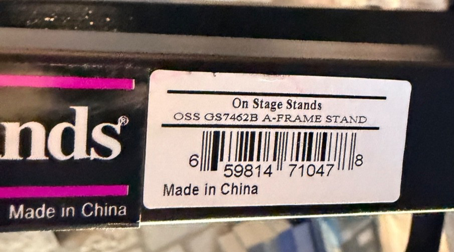 On-Stage Stands GS7462B A-Frame Guitar Stand Folding Black NEW Open Box