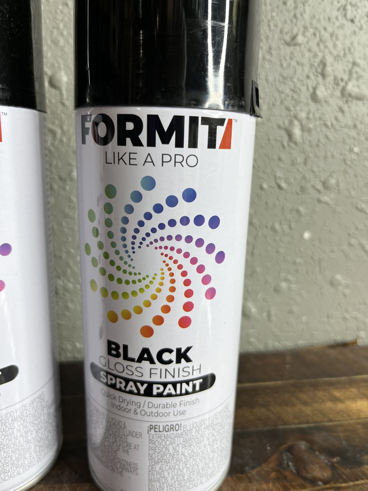 Formit Black Gloss Finish Spray Paint Aerosol 10oz Multi-Surface 4 Pack
