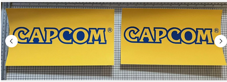 Capcom Arcade Side Art Sticker Pair 11.5” x 6.5”