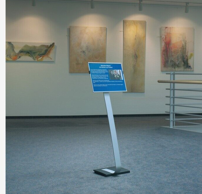Durable Info Duo Floor display adjustable height stainless Frame (DBL481423)