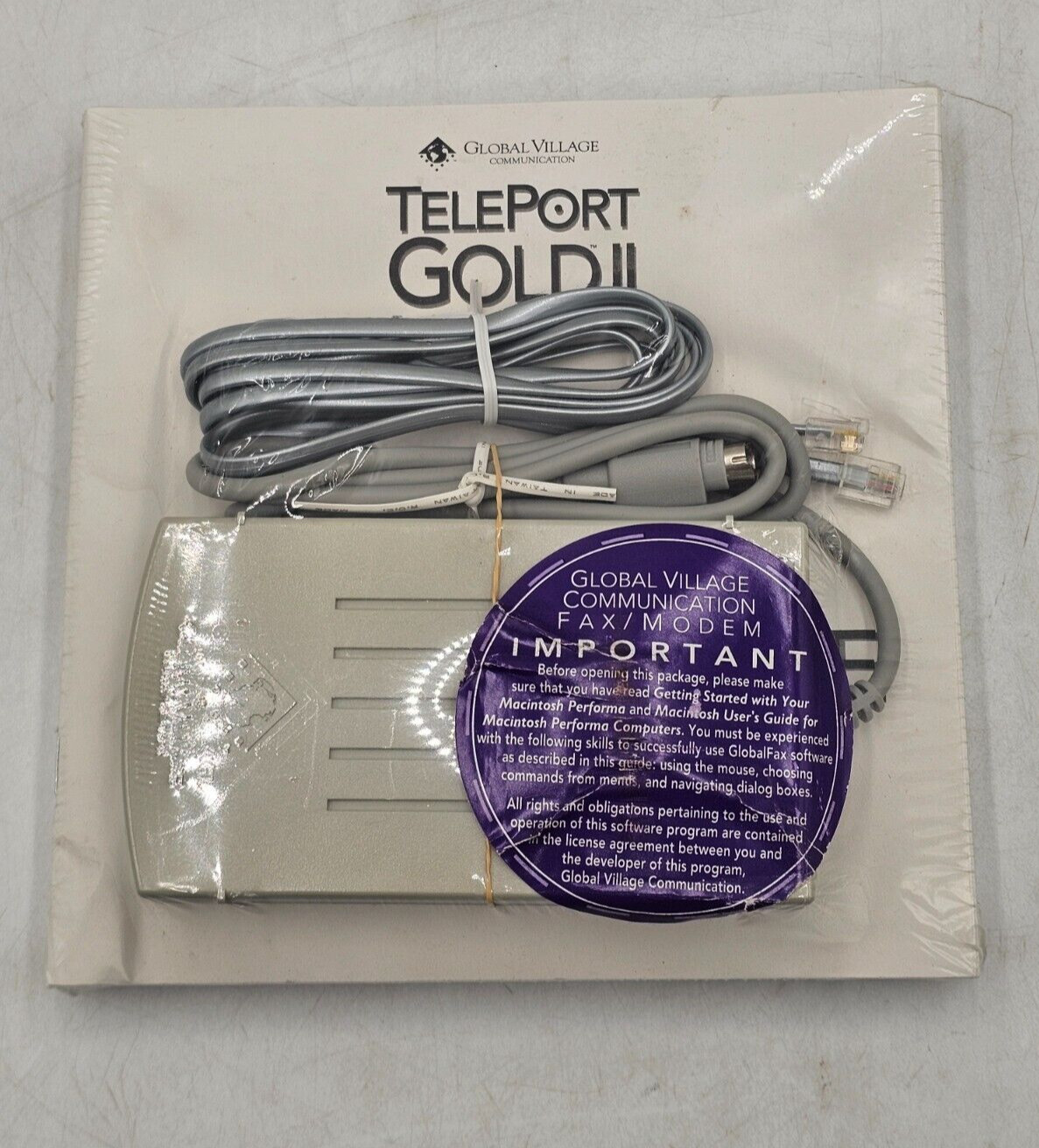 Global Village TelePort Gold II Modem for Performa Macintosh BRAND NEW SEALED!