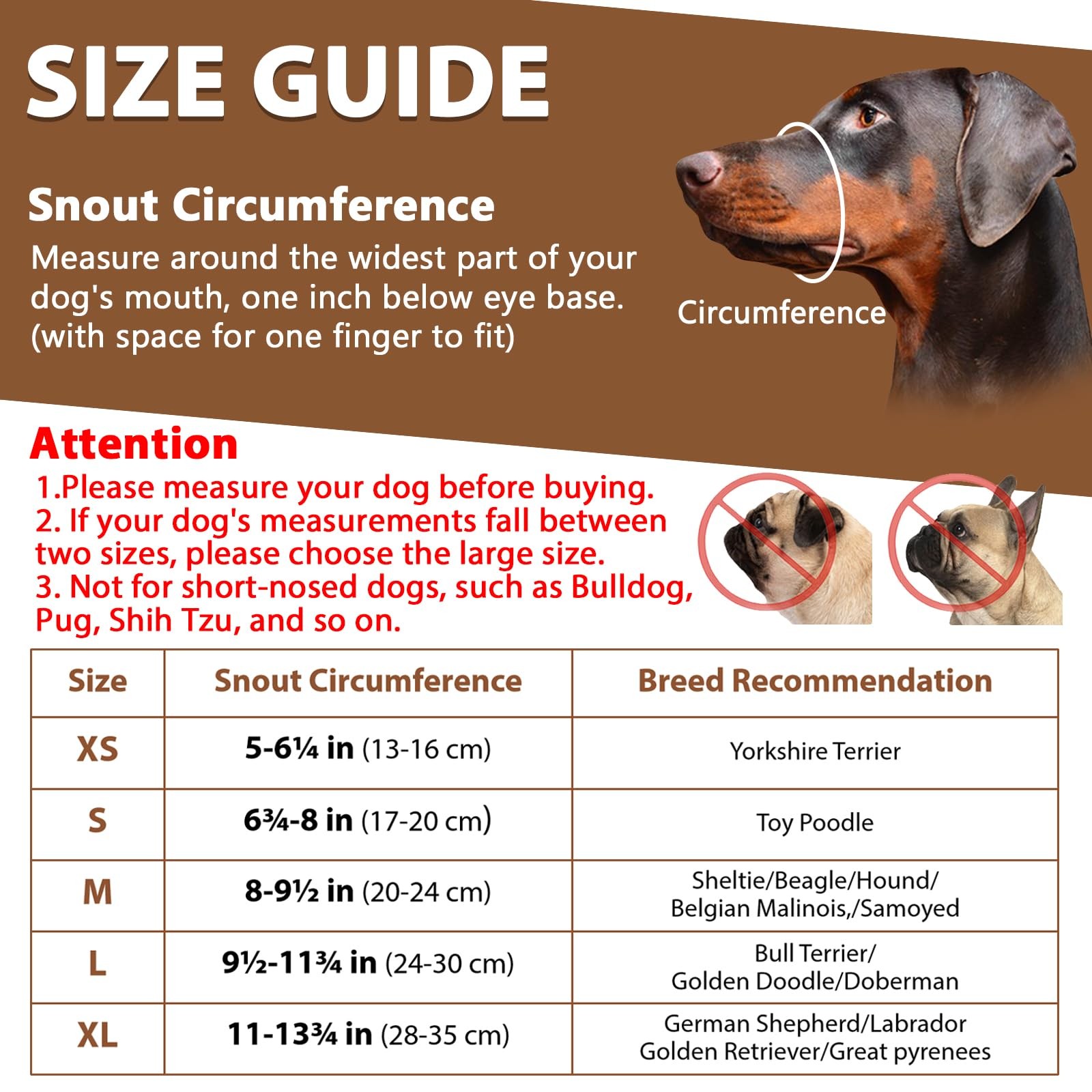 Leather Dog Muzzle for Large Breeds - Soft, Secure, Anti-Barking Design