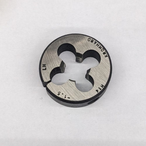 Kromhard M14x1.5 Screw Adjusting Die Left Hand Round HSS 1.5" OD UK
