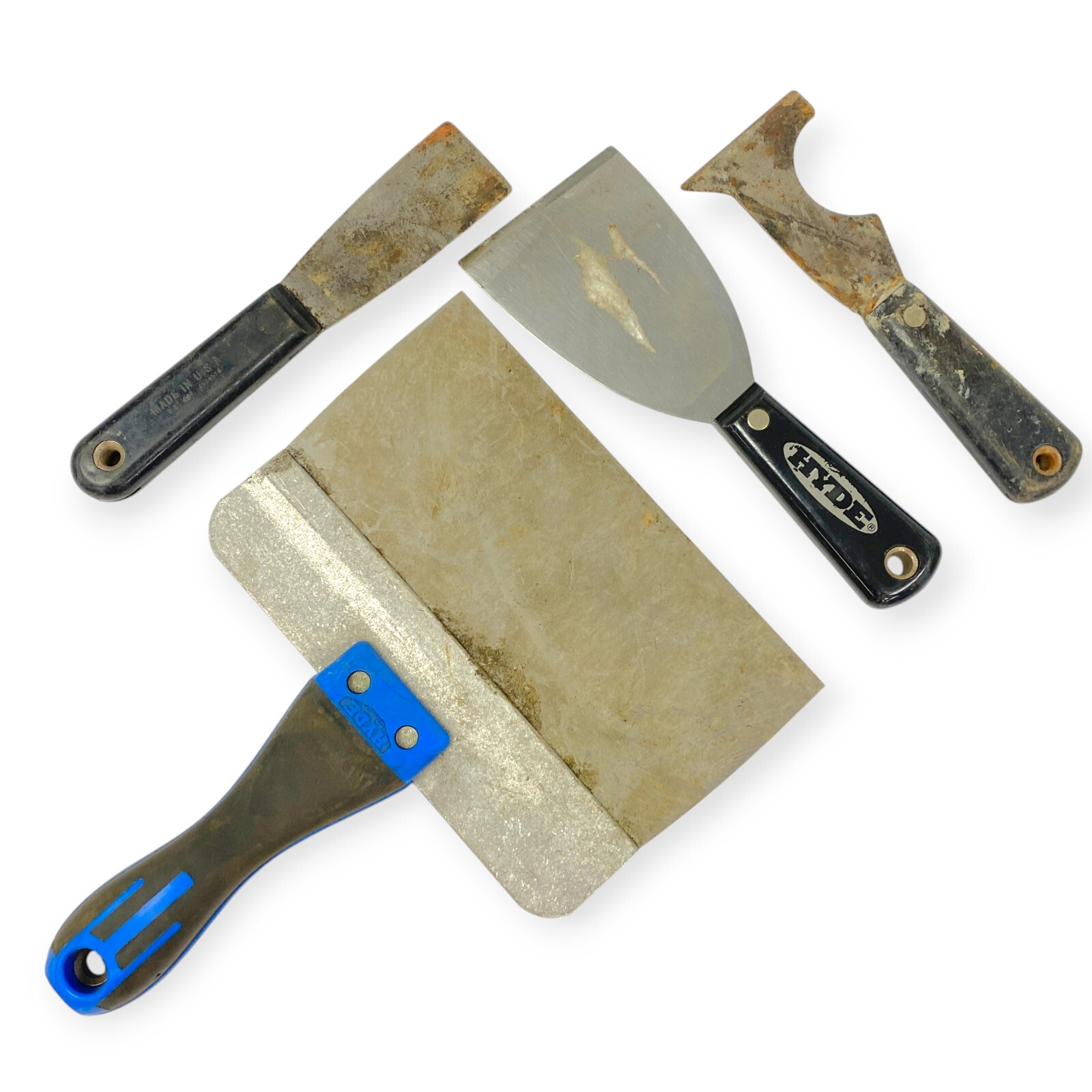 Hyde and Unbranded Wide, Mixed Putty Knife Set, 4 Pcs