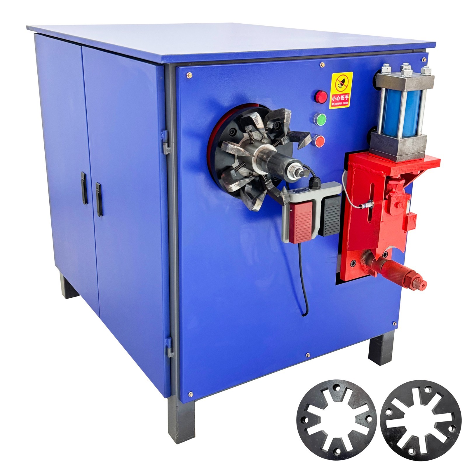 220V 1PH 4KW Stator Copper Wire Pulling Machine 8-Claw Single Head Hydraulic