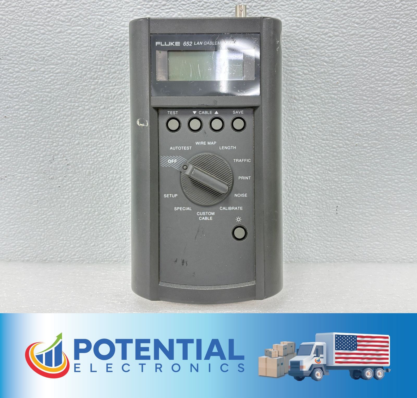 Pre Owned | FLUKE MODEL 652 Industrial/Professional  LAN Cable Meter - Grey