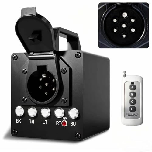 Portable Trailer Light Tester Box, Wireless Remote 7-pin circular connector