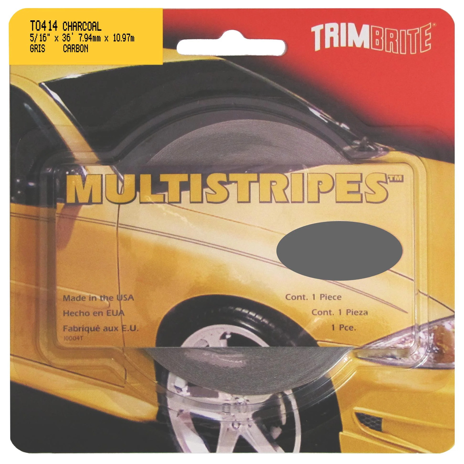 Pinstripe Tape Multistripe Charcoal Metallic Foot