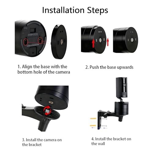 2 Pack Adjustable Wall Mount Compatible with Ring Pan-Tilt Indoor Camera Black