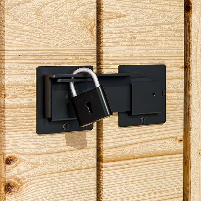 1Pack Flip Gate Latch Lock with Padlock Hole,7.5" Heavy Solid Steel Door Latch
