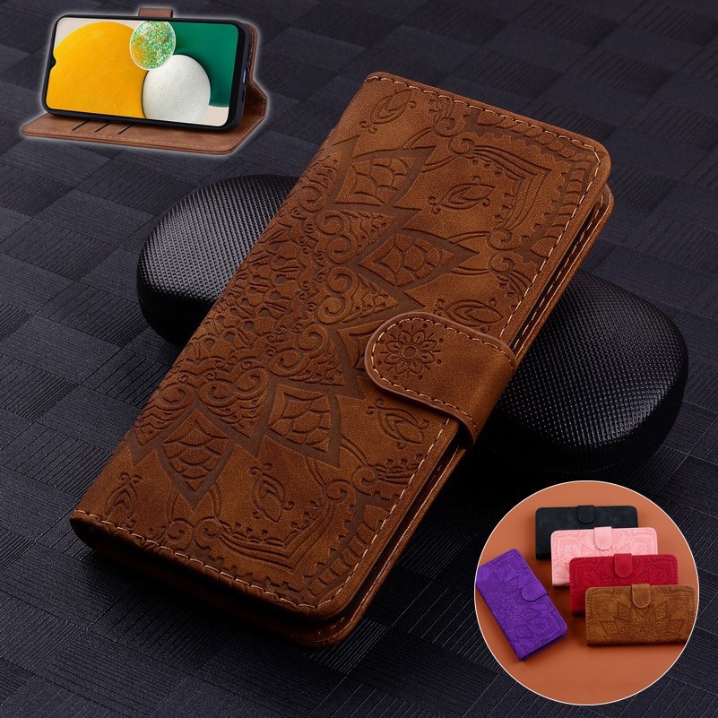 Flower Embossing Wallet Phone Case For Samsung A17 A16 A26 A36 A56 A05S A35 A55