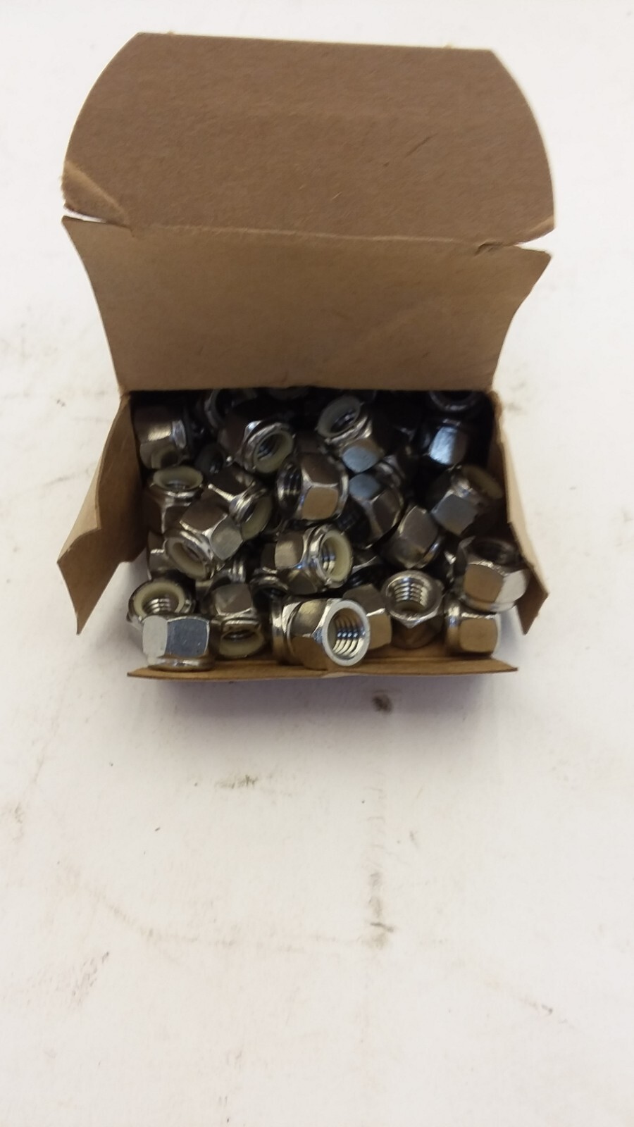 316SSNI38 3/8"-16 NYLON INSERT LOCK NUT 316 STAINLESS STEEL (BOX OF 100) NIB