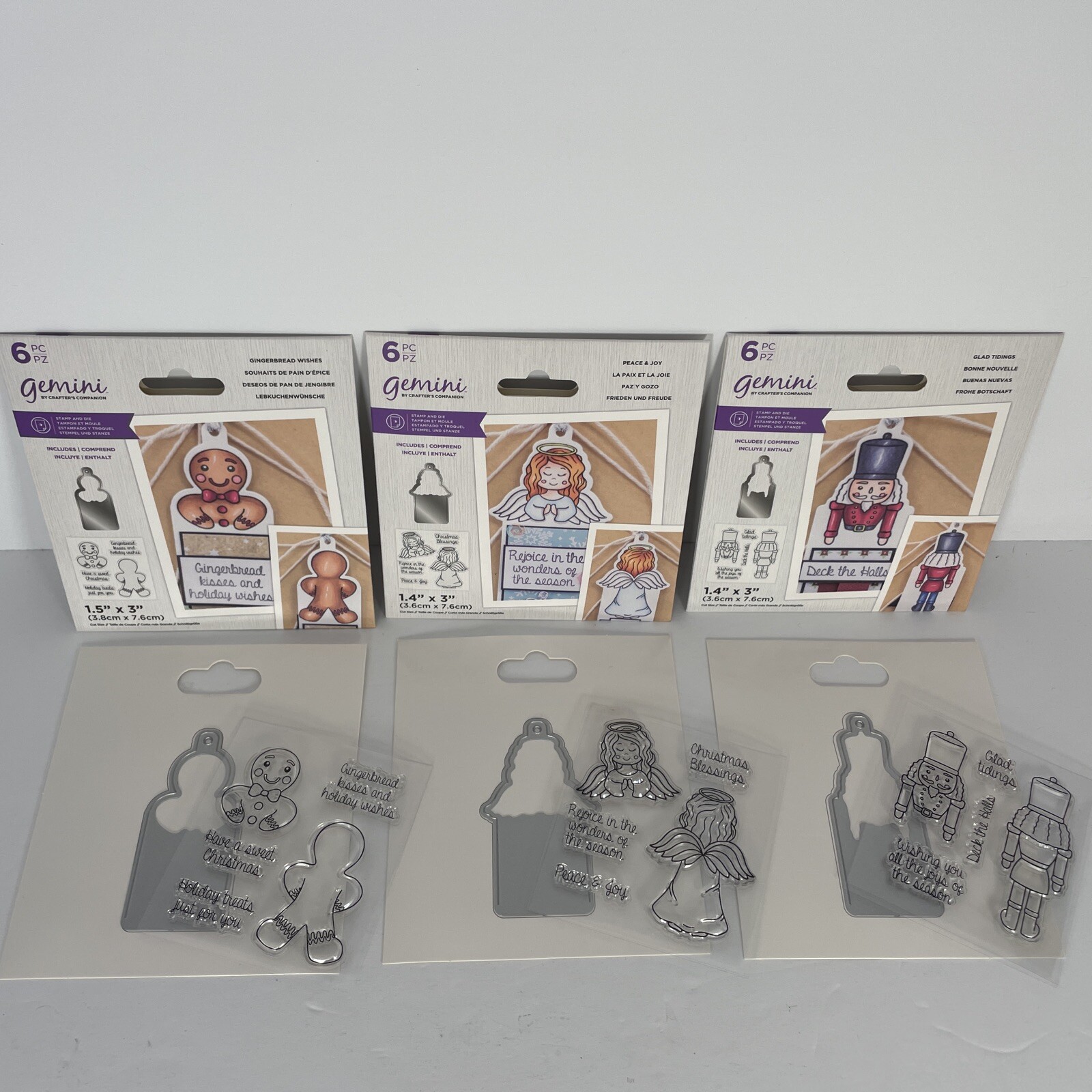 Gemini Christmas XMAS Stamp & Die Bundle Nutcracker, Angel, Gingerbread Wishes