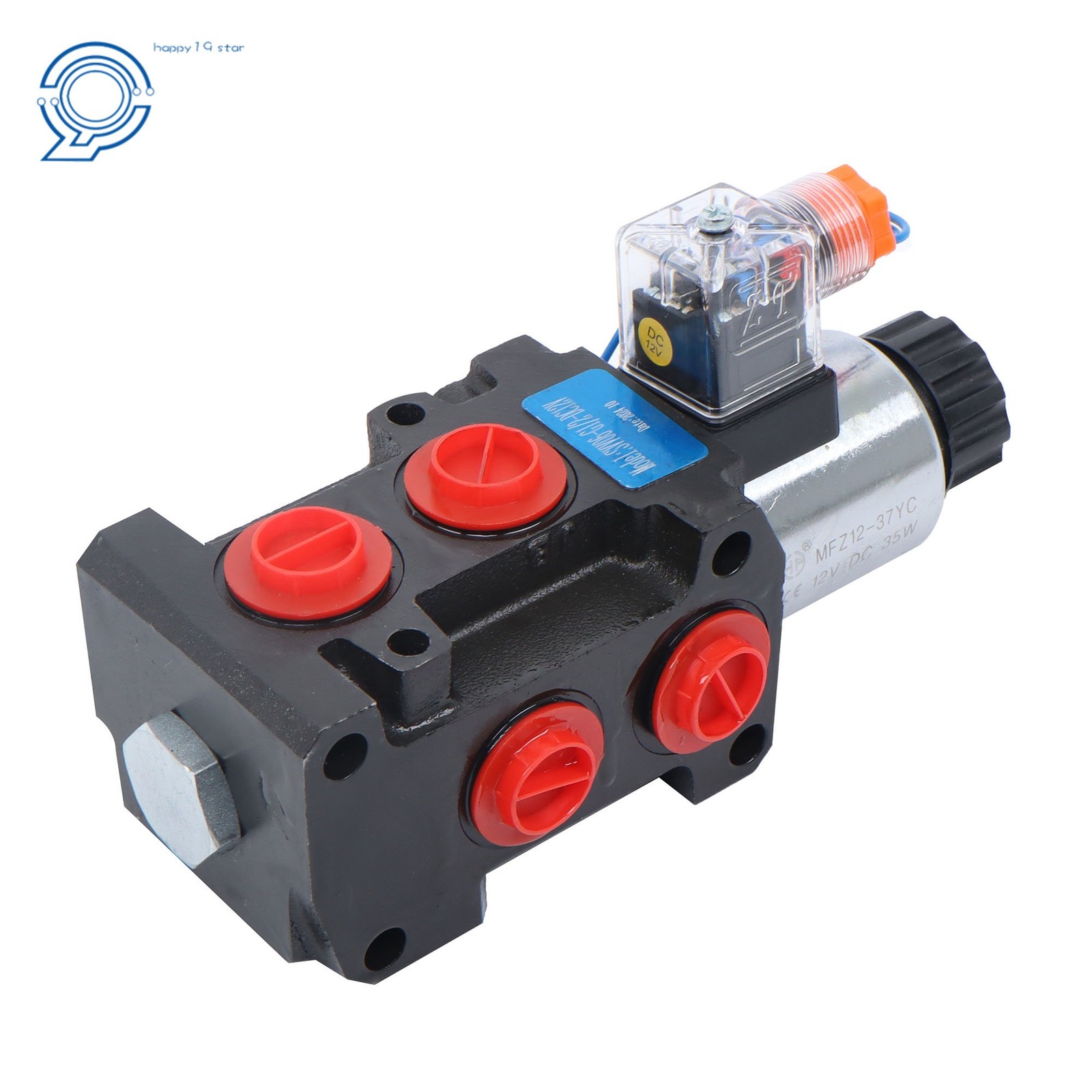 12V DC 13GPM 3Plug Hydraulic Solenoid Selector Diverter Valve #10 SAE 6 Port