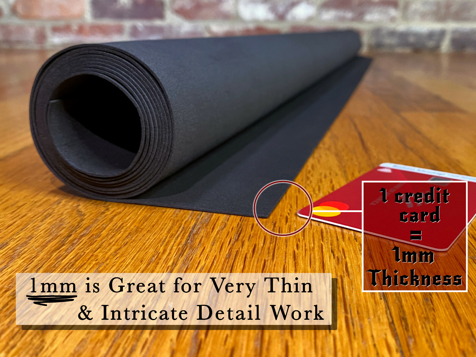 1mm EVA Foam Cosplay Black 14 x 39 inch Sheet Ultra High Density *Free Shipping
