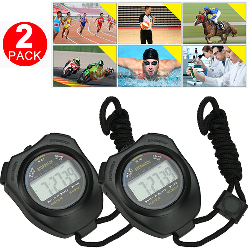 New Digital Handheld Sports Stopwatch Stop Watch Timer Alarm Counter Seller US⏱⏱