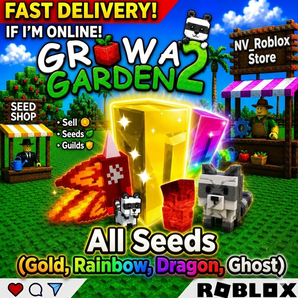 🪴Grow a Garden 2 | All Items, Seeds, Sheckles, | GAG2 | Fast Deilivery