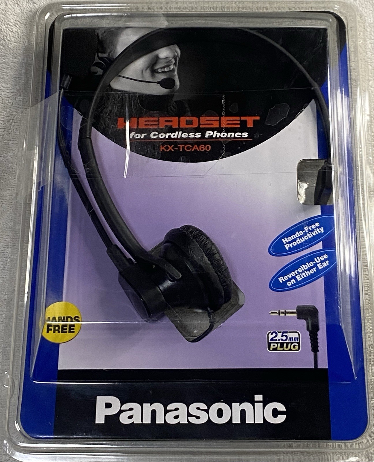 Panasonic KX-TCA60 Headset 2.5mm Cordless Phone Earphone Mic NEW Sealed