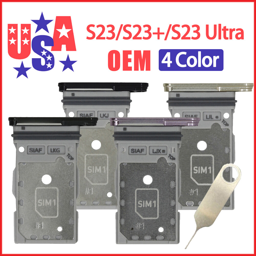 OEM SIM Card Tray Holder Slot+Pin For Samsung Galaxy S23/S23+ Plus/S23 Ultra 5G