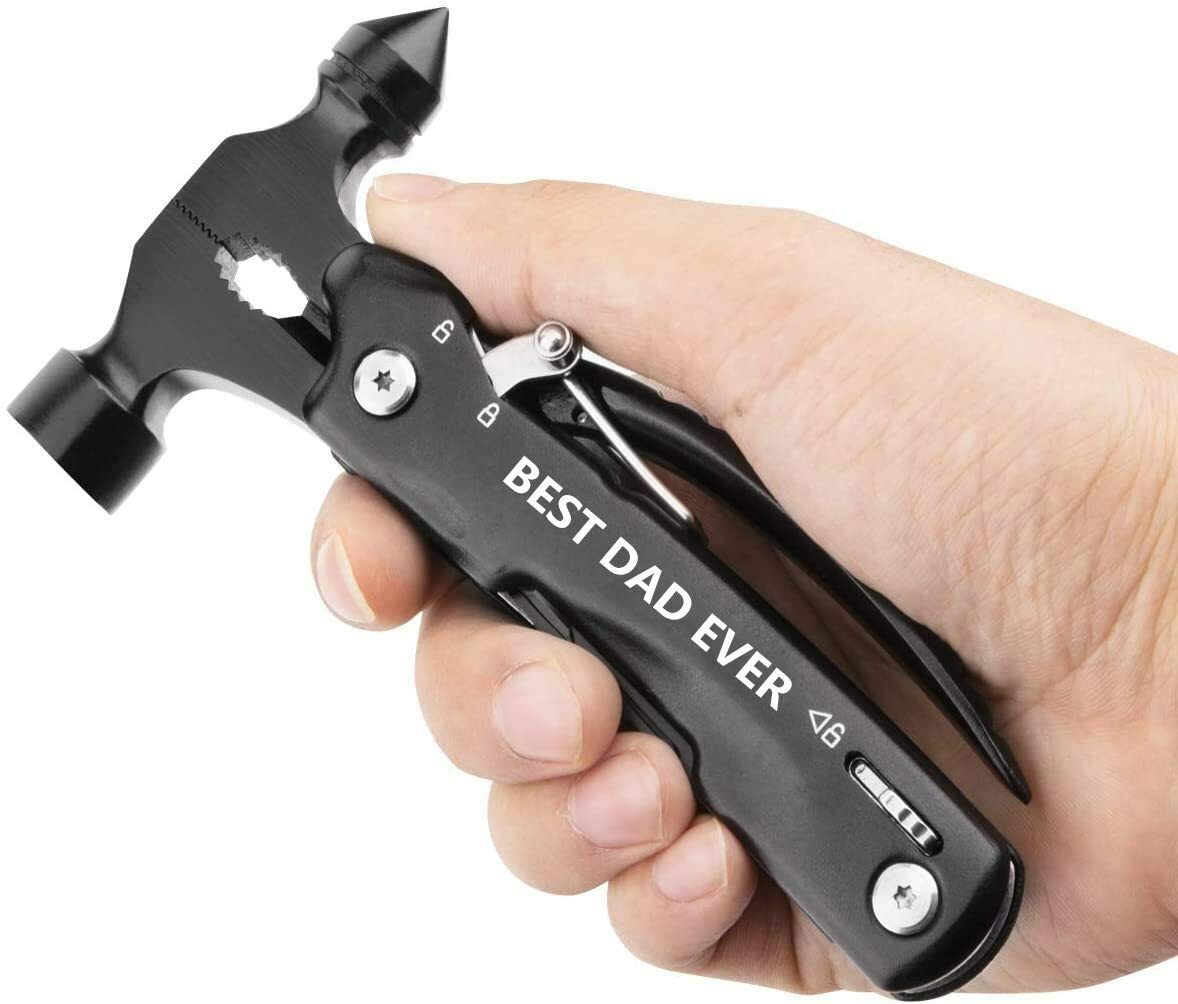 Custom Laser Engraved Multitool 12 in 1 Mini Portable Hammer Shipped from USA KS