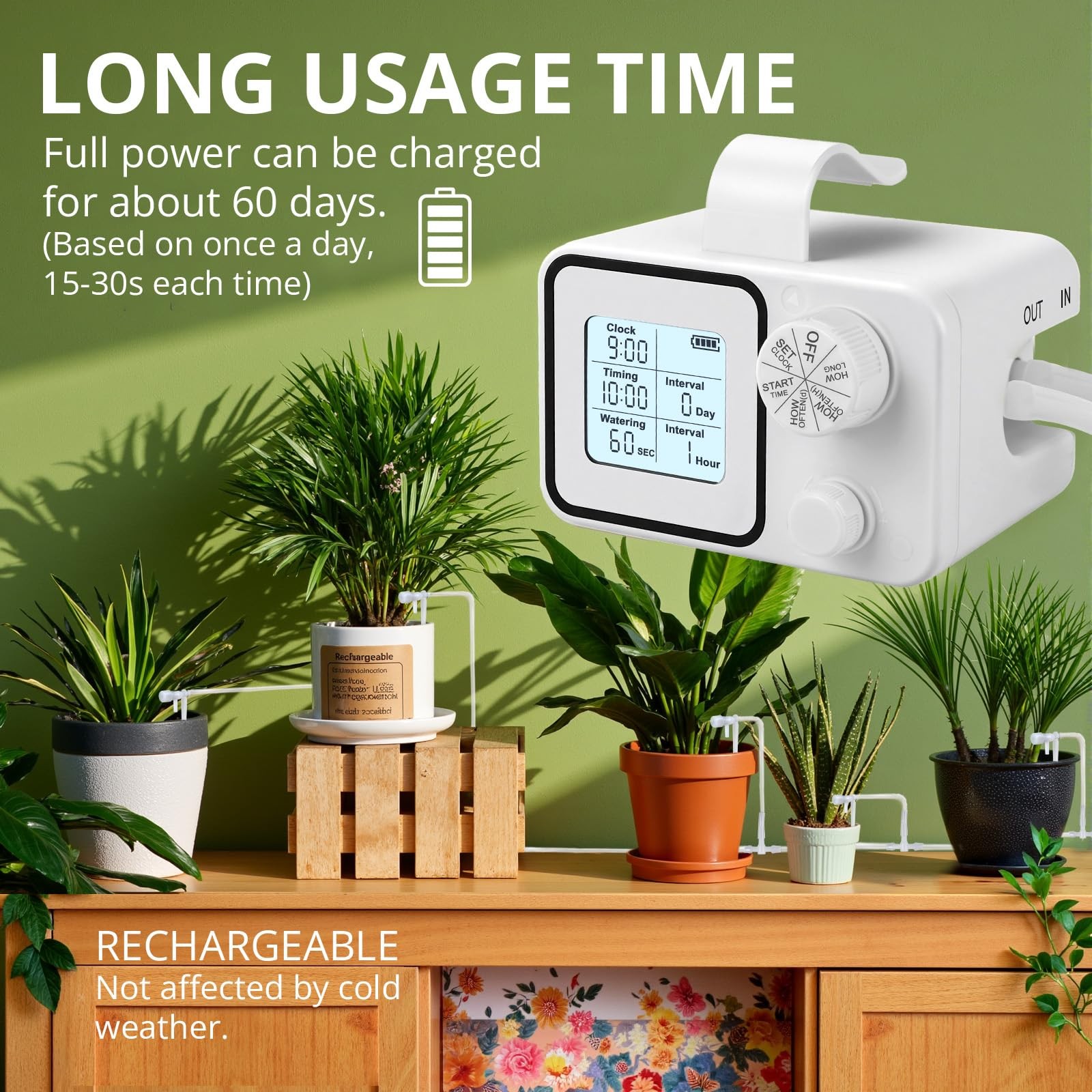 Automatic Plant Waterer Indoor Self Watering System, 33 Feet