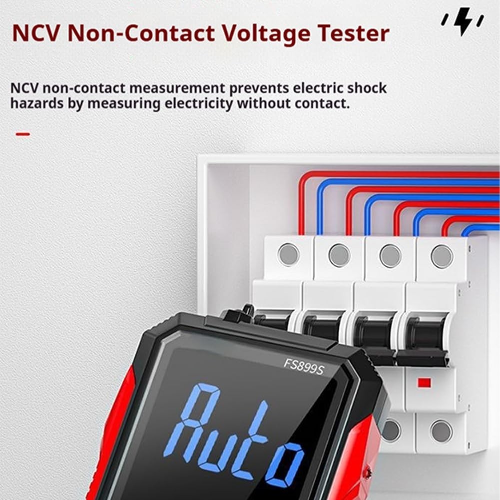 Digital Multimeter with Large Display and USB-C Rechargeable Power for Accuracy