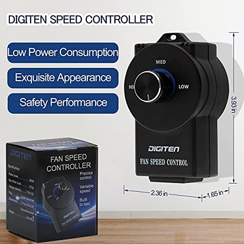 Variable Speed Controller Exhaust Variable Speed Fan Speed Adjuster Vent