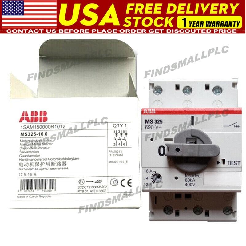 New In Box ABB MS325-16 Motor Circuit Breaker 12.5-16A US Free TAX