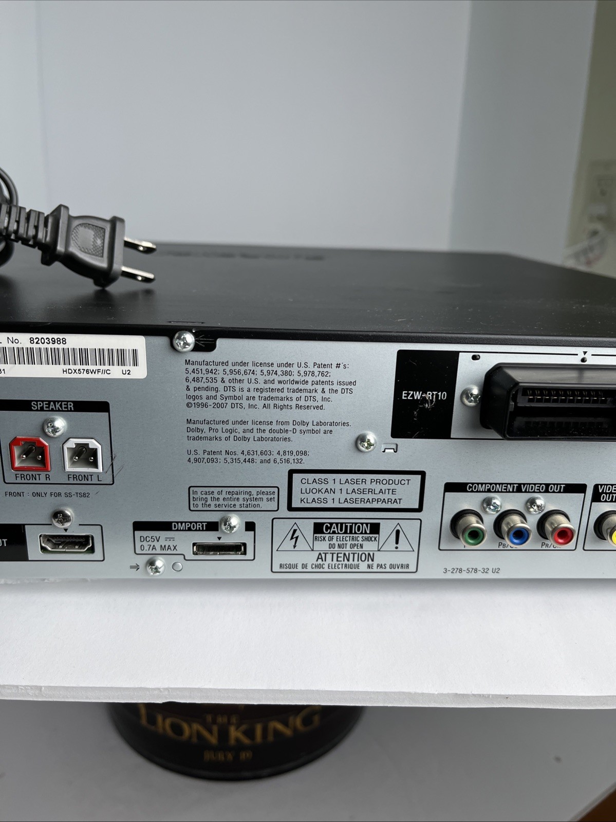 SONY DAV-HDX576WF 5-Disc Home Theatre Receiver & Remote - Powers On “protector”