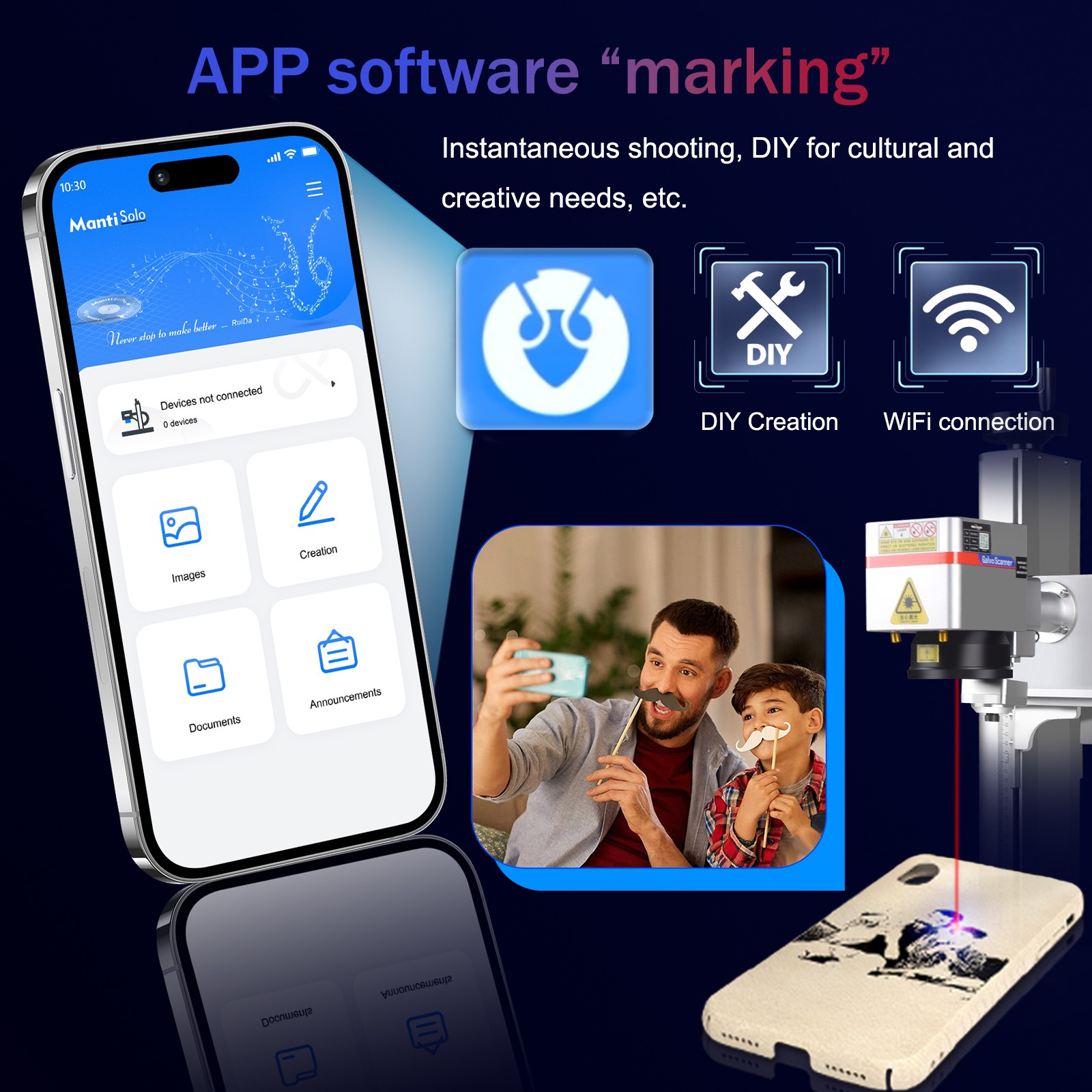 5W UV Flight Marking Machine Visual Position for LOGO Date Barcode Printing US