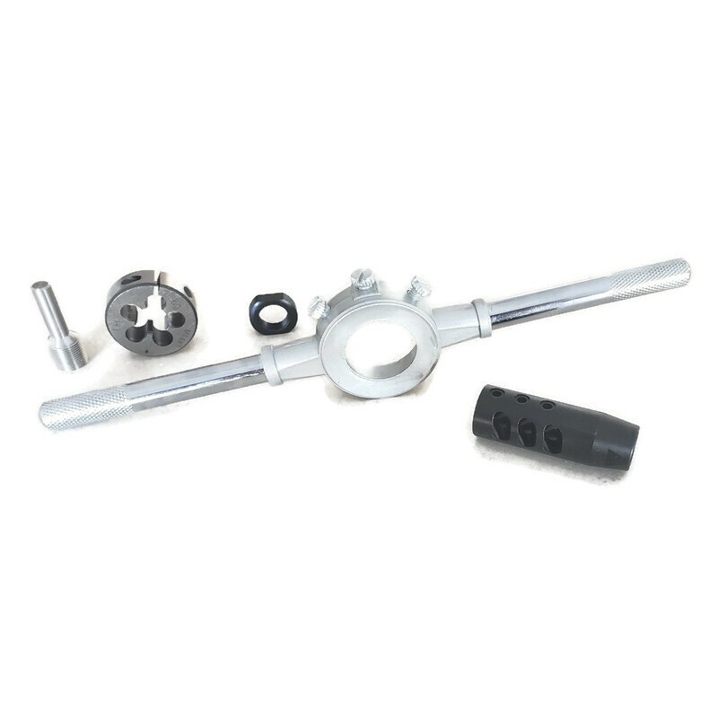 DELTAC® "Stryker" muzzle brake for 9/16-24RH-7.62 - Complete threading kit