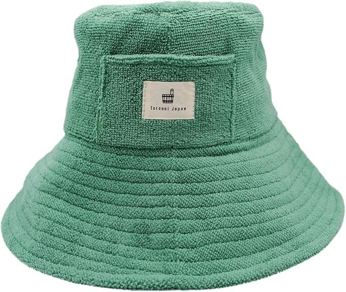 Totonoi Japan Sauna Hat Washable Towel Men's Women's Green 58-60cm F/S new