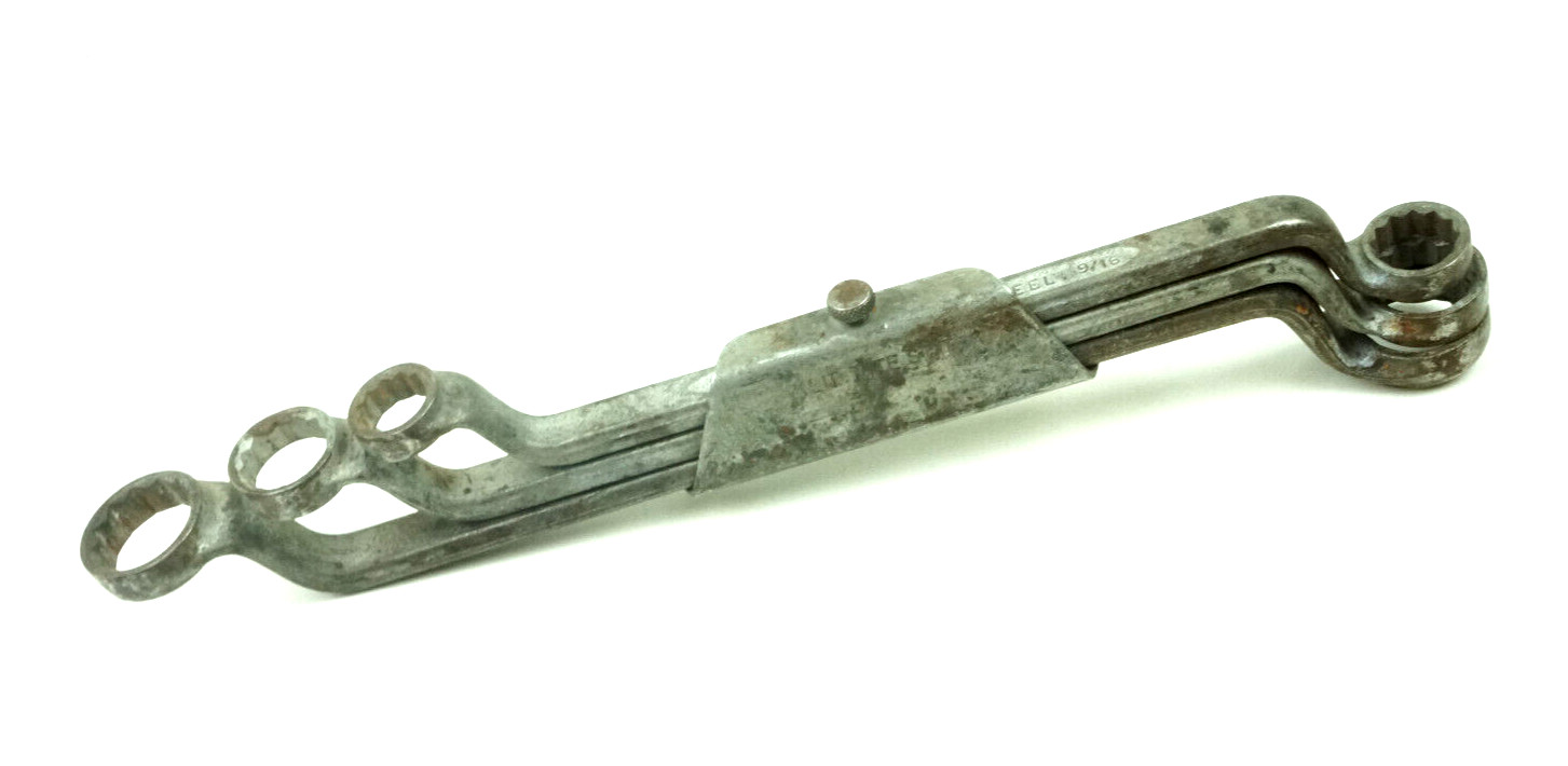 Forged Select Steel 1/2" - 25/32" 12 Pt Deep Offset Box Wrench Klip Tite Set USA