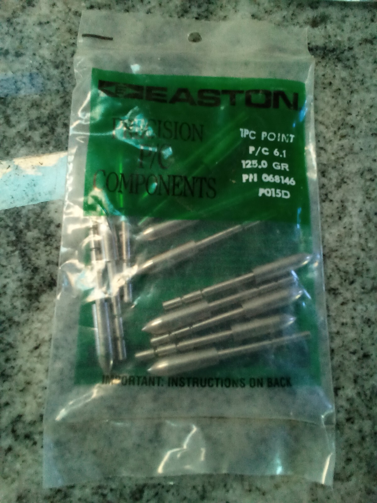 Easton 1 Pc Point P/C 6.1, 125.0 Grain 12 Pack 068146 & P015D