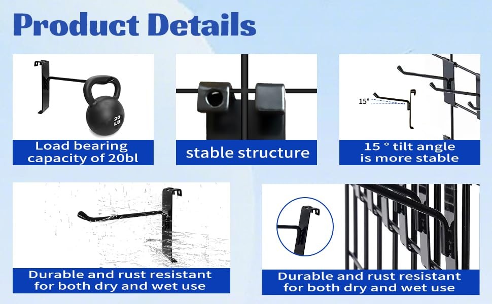 Gridwall Hooks 4 inch40pcs Display Hooks for Grid Wall PanelMetal Grid Wall A...