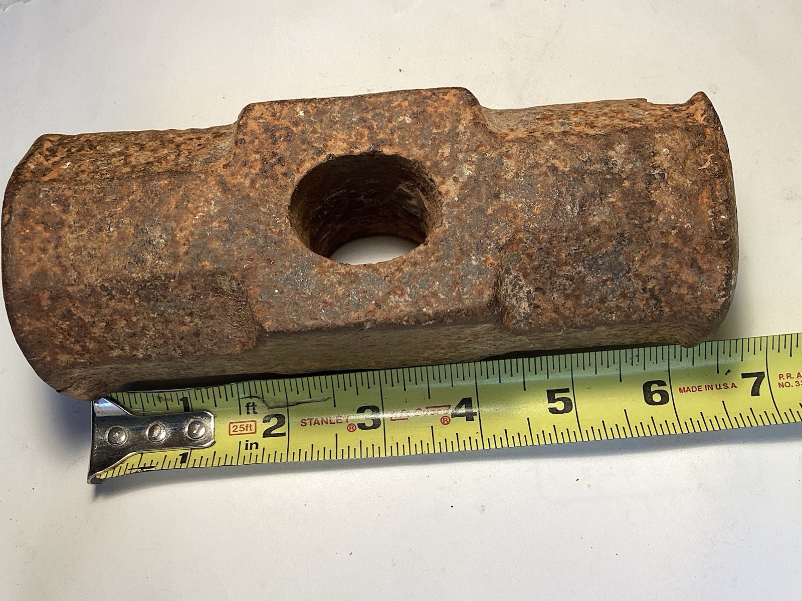 Vintage Unbranded Sledge Hammer Head Octagonal 7.5 Pounds