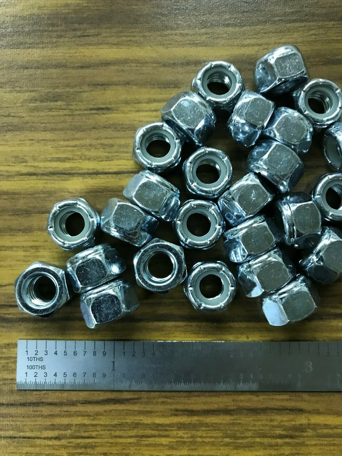 5/16-18 ZINC NYLON INSERT STOP LOCK NUT - 50 PIECES