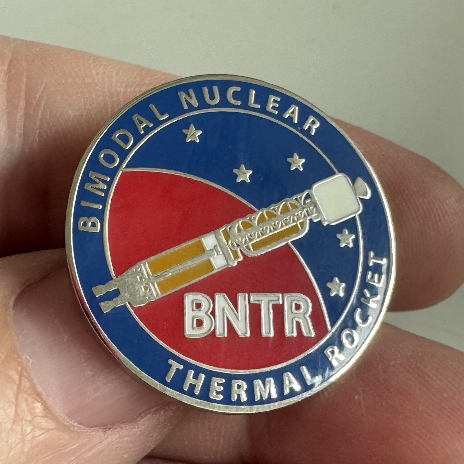 NASA Rocketdyne BNTR Lapel Pin Bimodal Nuclear Thermal Rocket Mars Lapel Pin
