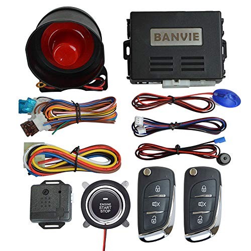 Car Alarm System with Remote Start and Smart Push Start Button 2.with siren