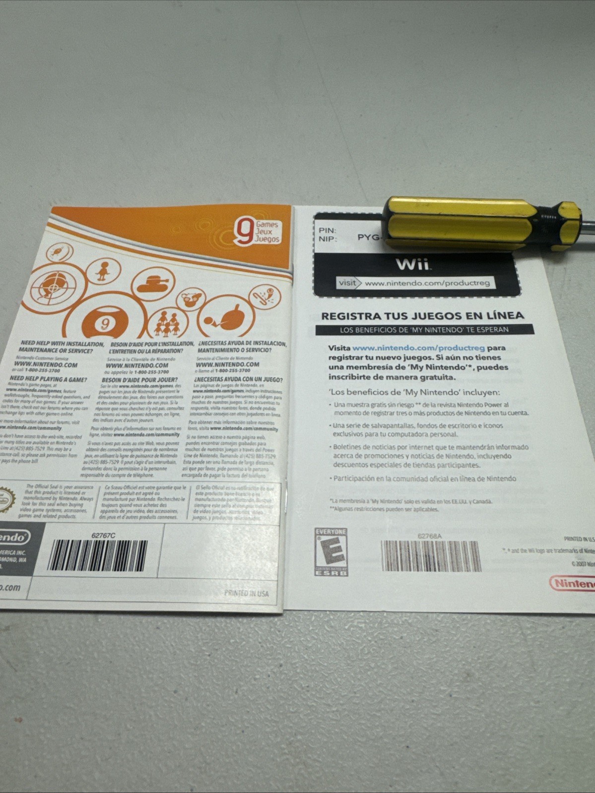 (Manual Only) Play - Nintendo Wii Authentic Instruction Booklet