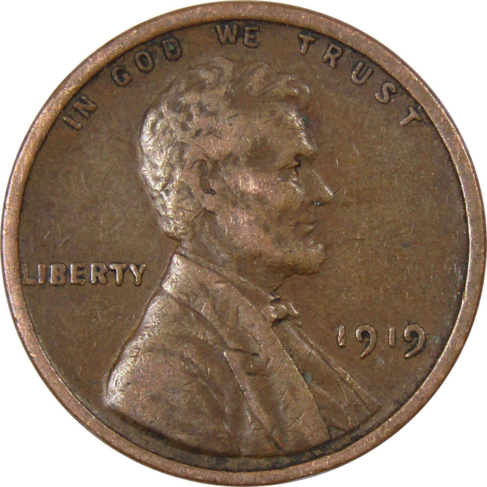 1919 Lincoln Wheat Cent Circulated Penny 1c Coin Collectible